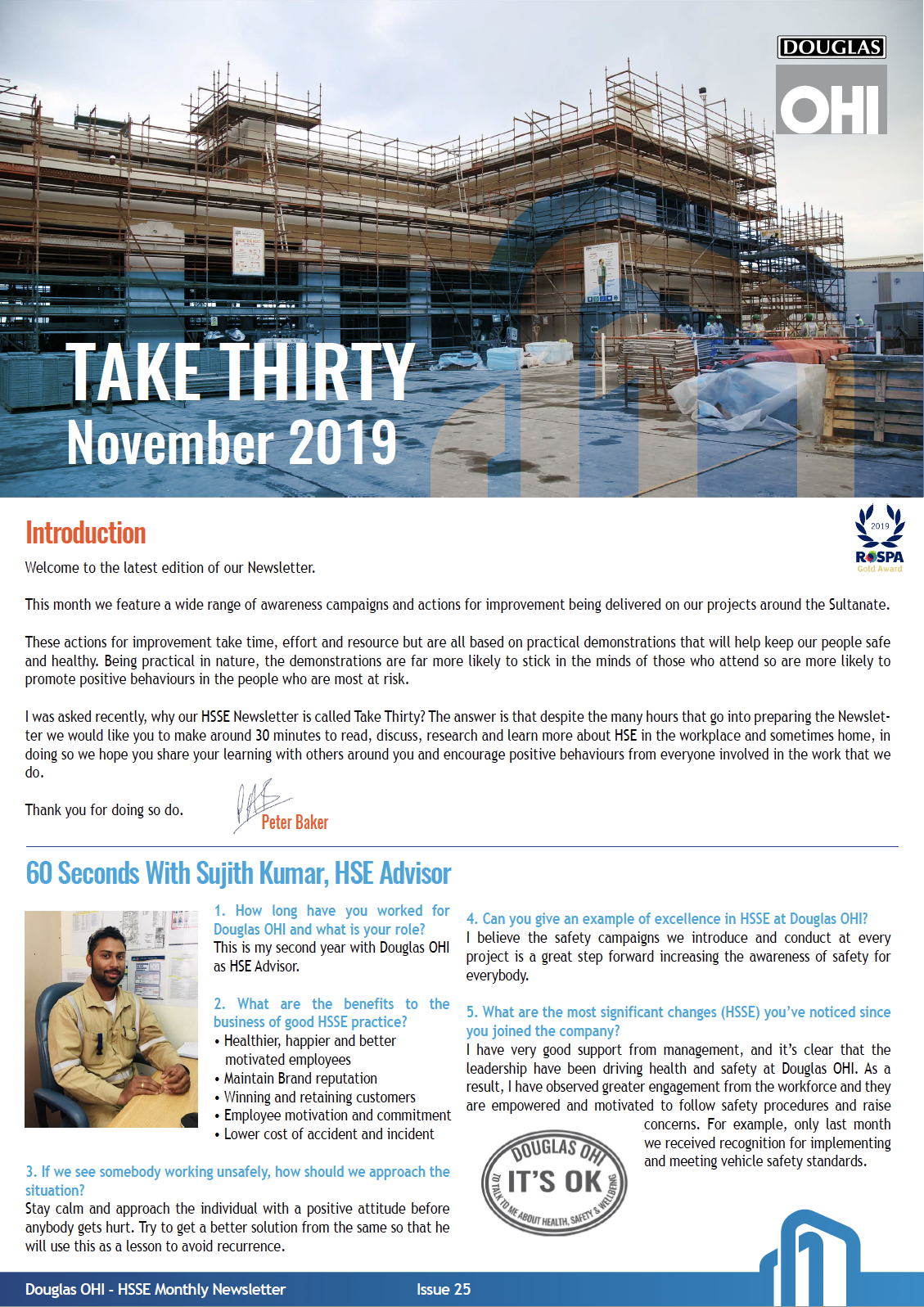 November Take Thirty Newsletter